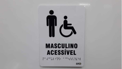 Imagem 1 de 2 de 2 Placas Banheiro Masculino/ Banheiro Feminino Braille