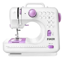 Comprar Máquina De Coser Sker Mc-002 Mini Compacta Portable 12 Tipos De Puntada Pedal Color Blanco