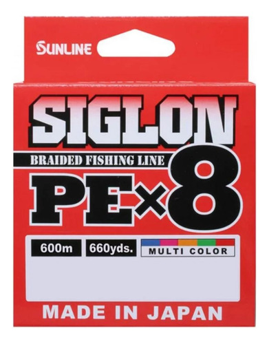 Linha De Pesca Sunline Siglon X8 0,296mm 22kg Multi C/ 600m