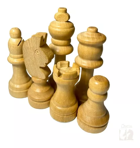 Pecas xadrez madeira