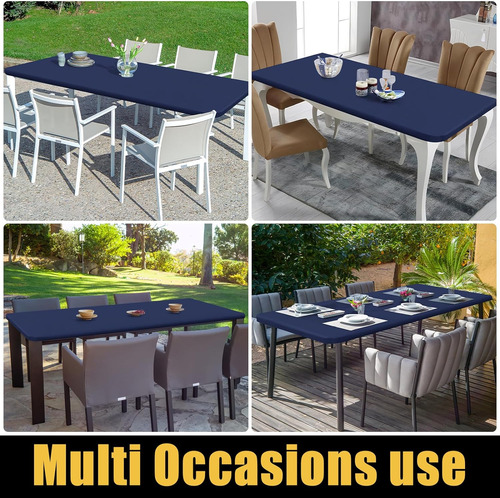 Mantel Rectangular Impermeable Ajustable Para Mesa De 6 Pies