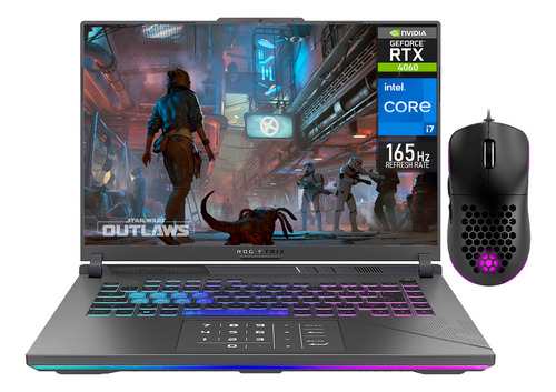 Laptop Gamer ASUS ROG Strix G16 NVIDIA GeForce RTX 4060 8GB Intel Core I7 13650HX 32GB RAM 1.5TB SSD 16" Windows 11 Home Teclado en Español Mouse DXT Gaming