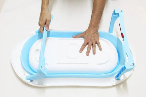 Imagen 10 de 10 de Bañera Para Bebe Love Plegable Con Patas Manijas Y Tapón