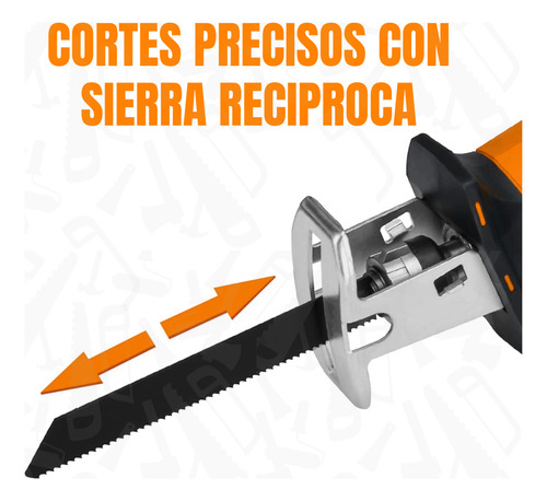Sierra Sable Reciproca Inalámbrica Lernen + 2 Baterías
