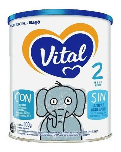 Leche De Fórmula En Polvo Nutricia Bagó Vital 2 Por 4 Unidad