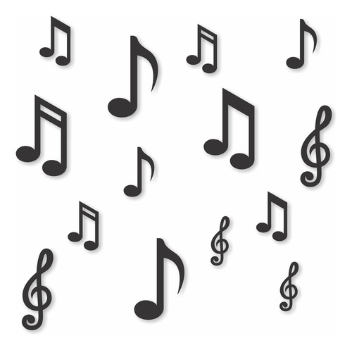 Stickers Calcos Pack X50 Notas Musicales Vinilo Frascos Vaso