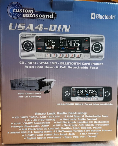 Imagen 7 de 7 de Stereo Vintage Bluetooth, Manos Libres, Cd, Aux. 3.5, Usb.