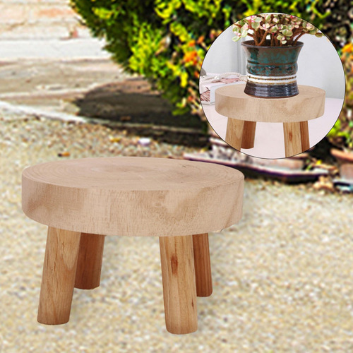 Maceta De Madera Maciza De 1 Pieza, Los 20x6x9cm Madera