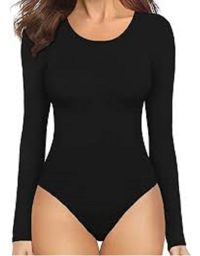 Blusa Body Vestido Mujer Buso Cuello Manga Bodie Enterizo