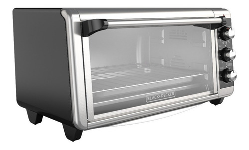 Imagen 3 de 4 de Horno de mesa eléctrico Black+Decker TO3250XSB plateado/negro 120V