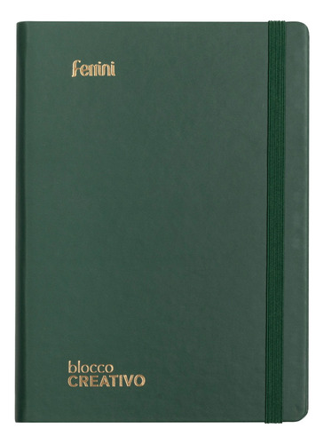 Libreta Ejecutiva Curpiel Premium Argollada Italiana Ferrini Color VERDE ESMERALDA