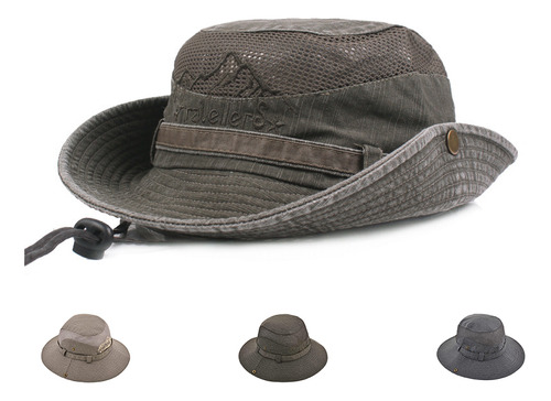 Chapéu De Pesca Upf 50+ Wide Brim Bucket Hat Safari Boonie H