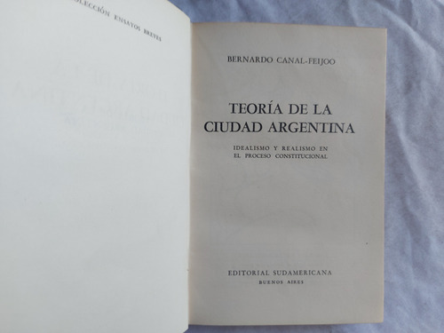 Teoria De La Ciencia Argentina - Bernardo Canal-feijoo 1951 (Usado)
