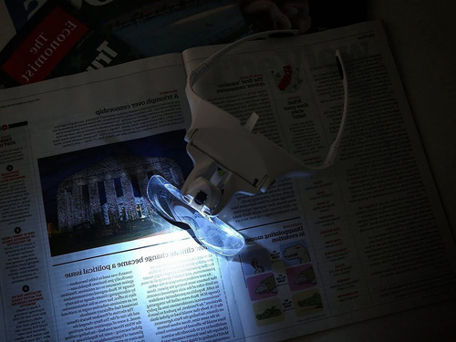 Lupa Para Diadema Con Luz Led, Soporte De Luz Para Gafas De