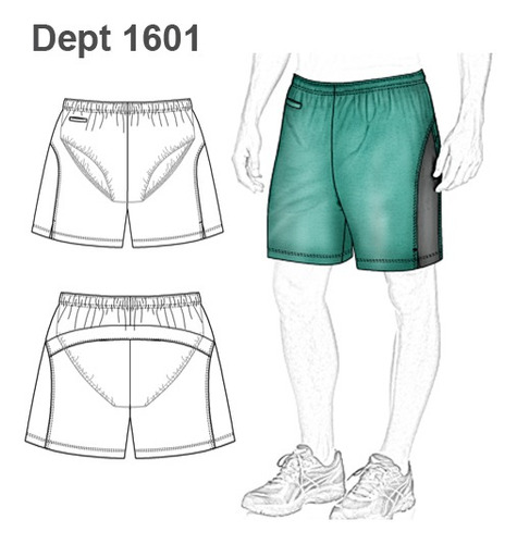 Molde, Patrón Moldes Patrones Short Deporte Hombre