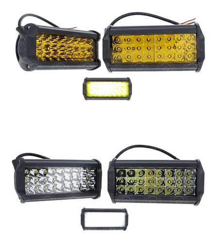 Par Faros Barra 24 Leds Dually Estrobo Auxiliares 72w 4x4