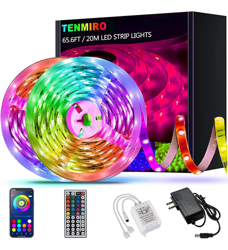 Tira Luces Led Rgb 20 Metros 5050 Flexibles Cambian Color Co