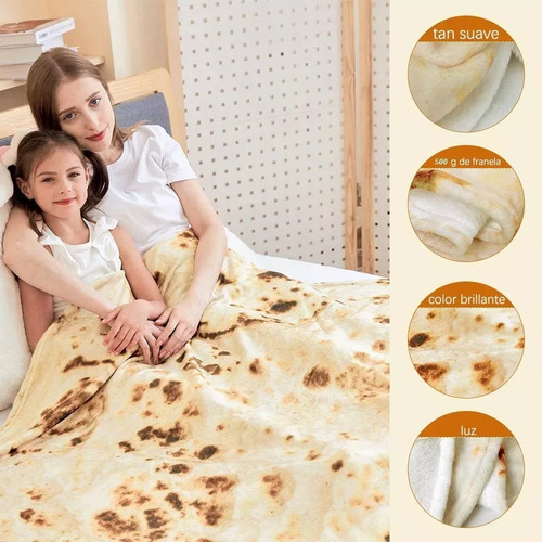 Frazada Colcha Manta Cobija Burrito Taco Tortilla De Harina