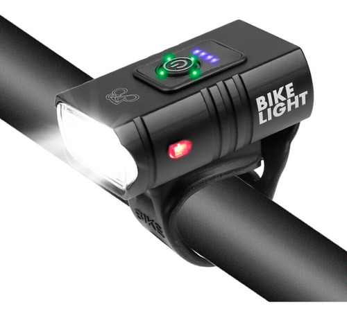 Farol Bike 2 Led T6 Powerbank Digital