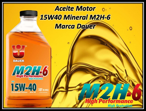 Aceite Motor  15w40 Mineral M2h-6 Marca Dauer