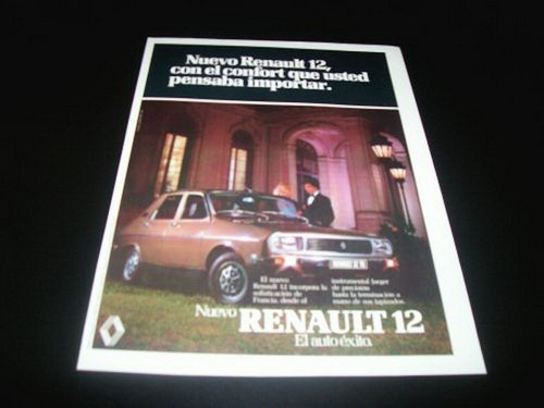 (pa018) Publicidad Clipping Renault 12 * 1980