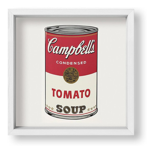 Cuadros Popart 20x20 Box Blanco Campbells Tomato Soup