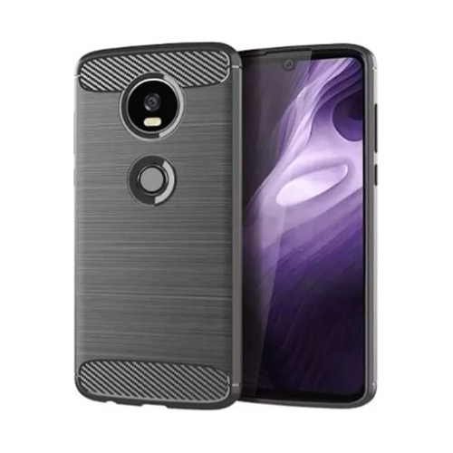 Funda Tpu Carbono Para Motorola Z4 Play Xt2043 + Templado