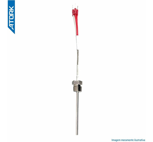 Sensor Pt100 3 Fios Atork 350, 400, 450, 500mm