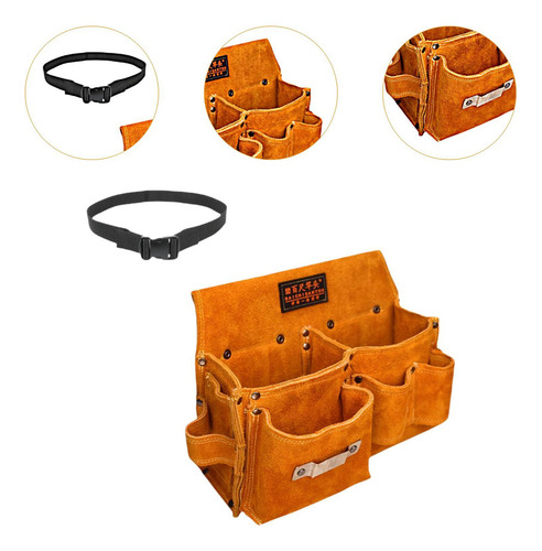 Fs Bolsa De Cinto De Cinto De Ferramenta De Couro Versátil