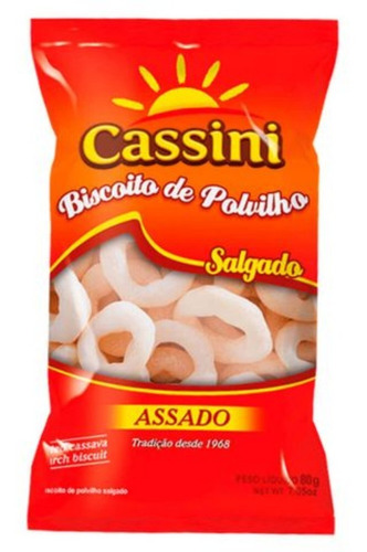 Biscoito De Polvilho Salgado Assado Argola Cassini 80 Grs