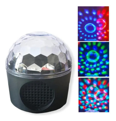 Parlante Proyector Bluetooth Bola Disco Luces Led Fiesta