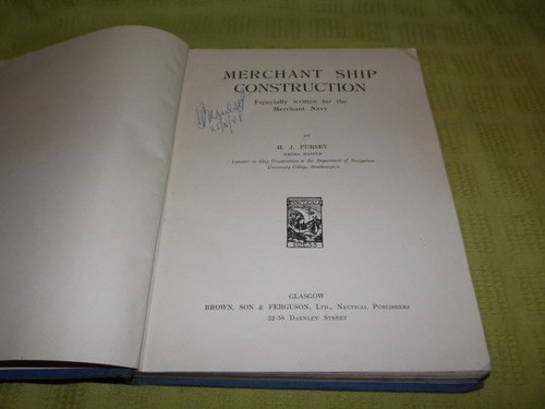 Merchant Ship Construction - H. J. Pursey