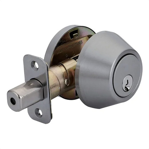 Imagen 1 de 1 de Cerrojo Manija Puerta Llave Chapa Cerradura Recamara Niquel