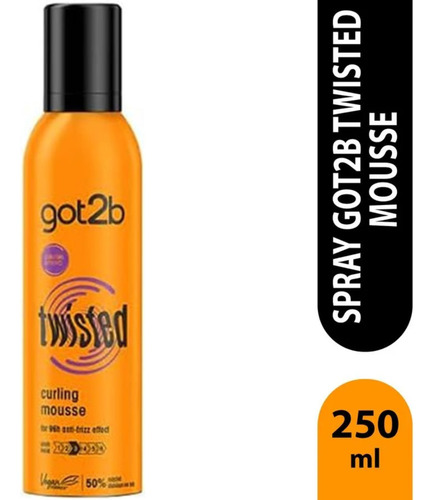 Mousse Para Cabello Rizado Twisted Got2b 250ml