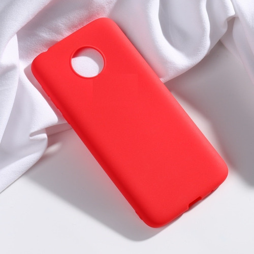 Funda de TPU mate compatible con Motorola Moto G5s Plus, color: rojo
