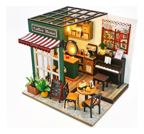 Aplicável A Kits De Construcción De Cafetería En Miniatura,