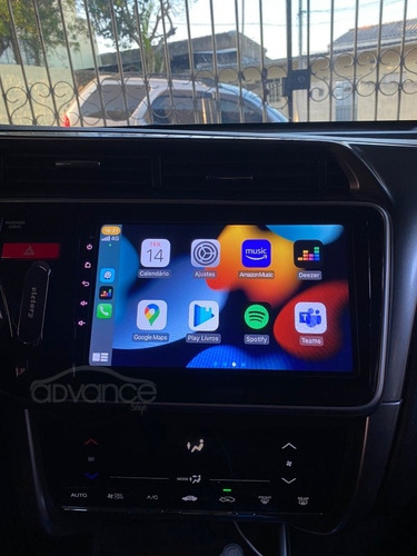 Central Multimidia 9' Honda Fit Android + Carplay
