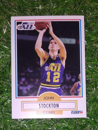 Cv John Stockton 1990 Fleer