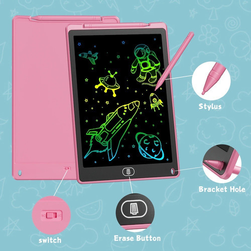 Lousa Digital Infantil Lcd Colorida 12 Polegadas Cor Azul