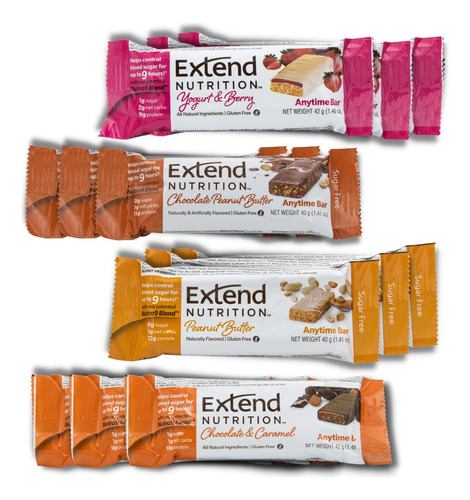 Extend Nutrition - Paquete Variado De Aperitivos Para Diabet