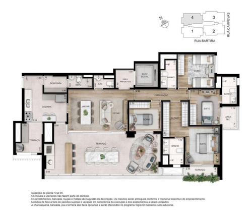Imagem 3 de 18 de Apartamento Com 156m² Hall Social Privativo Com 2 Vagas - Perdizes