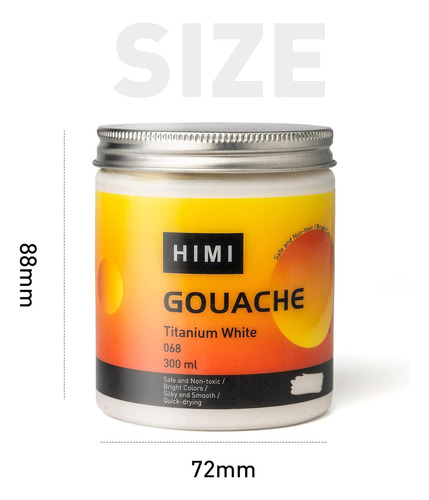 Pinturas De Gouache Recargables, Color Blanco (300 Ml),...