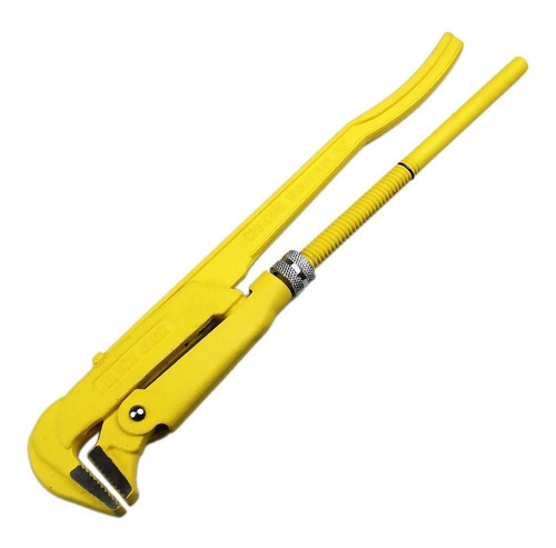 Llave Para Caño 2 Pulgadas Mordaza Reforzada Black Jack Crom Color Amarillo