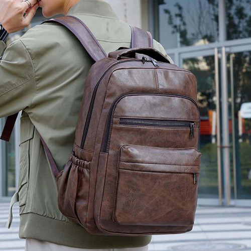 2 Mochila Para Computadora Portátil De Cuero Pu Mochila