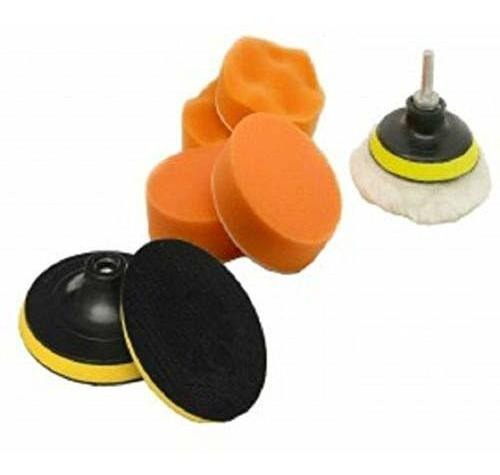 7 Pc 3  Polishing Sponge Pad 1-4  Drill Adapter Kit Car Auto