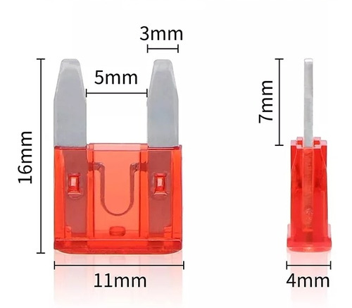 10 Fusibles Mini Cuchilla 10a 15a 20a 25a Carro Moto Kit