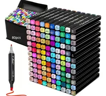 Comprar Plumones Profesionales De Doble Punta De 80 Pcs, Artistico