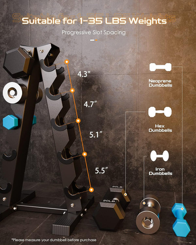 Dumbbell Rack Stand Only, Weight Rack For Dumbbells Com...