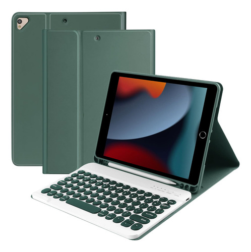 Bamcoo Funda De Teclado Para iPad 10.2 (verde Oscuro)
