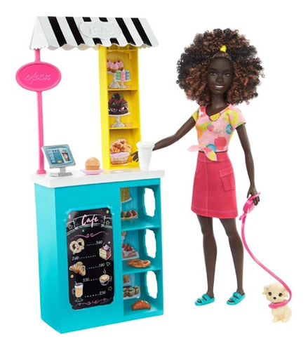 Boneca Barbie Profissões Barraca De Doces Hgx54 Mattel